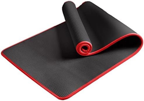 Yoga Mat Non-Slip Mats for Fitness Extra Thick Pilates Gym Exercise Pads Carpet Mat with Bandages Yoga Pad (Color : Black)
