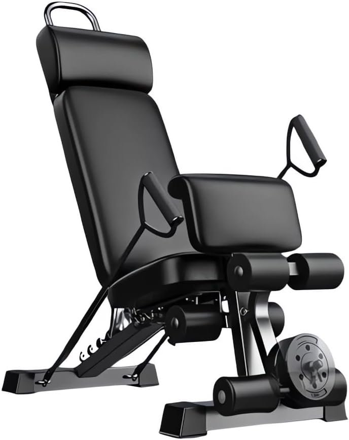 17-in-1 Multifunctional Dumbbell Stool & Sit-Up Bench – Adjustable Backrest, Foldable Home Gym Equipment, 500kg Weight Capacity – for Dumbbell Press, Tension Rope, Core Workouts & Full-Body Training