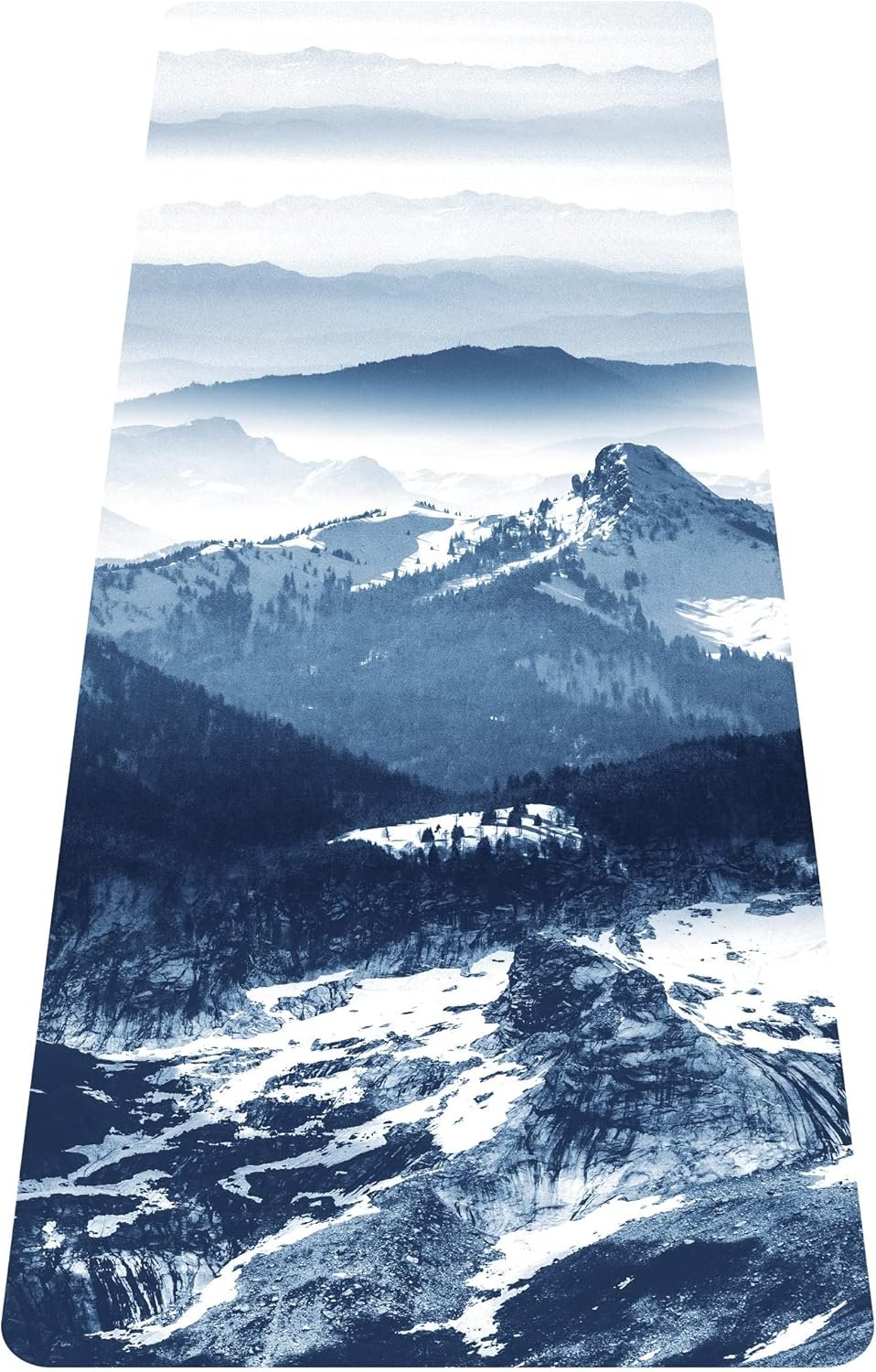 Printed Travel Yoga Mat-1/16 Inch Thick Non Slip Fitness Workout Mat with Carrying Bag, Foldable Lightweight Suede & Natural Rubber Yoga Mat for Yoga Pilates and Fitness 72" L x 24" W x 1.5mm